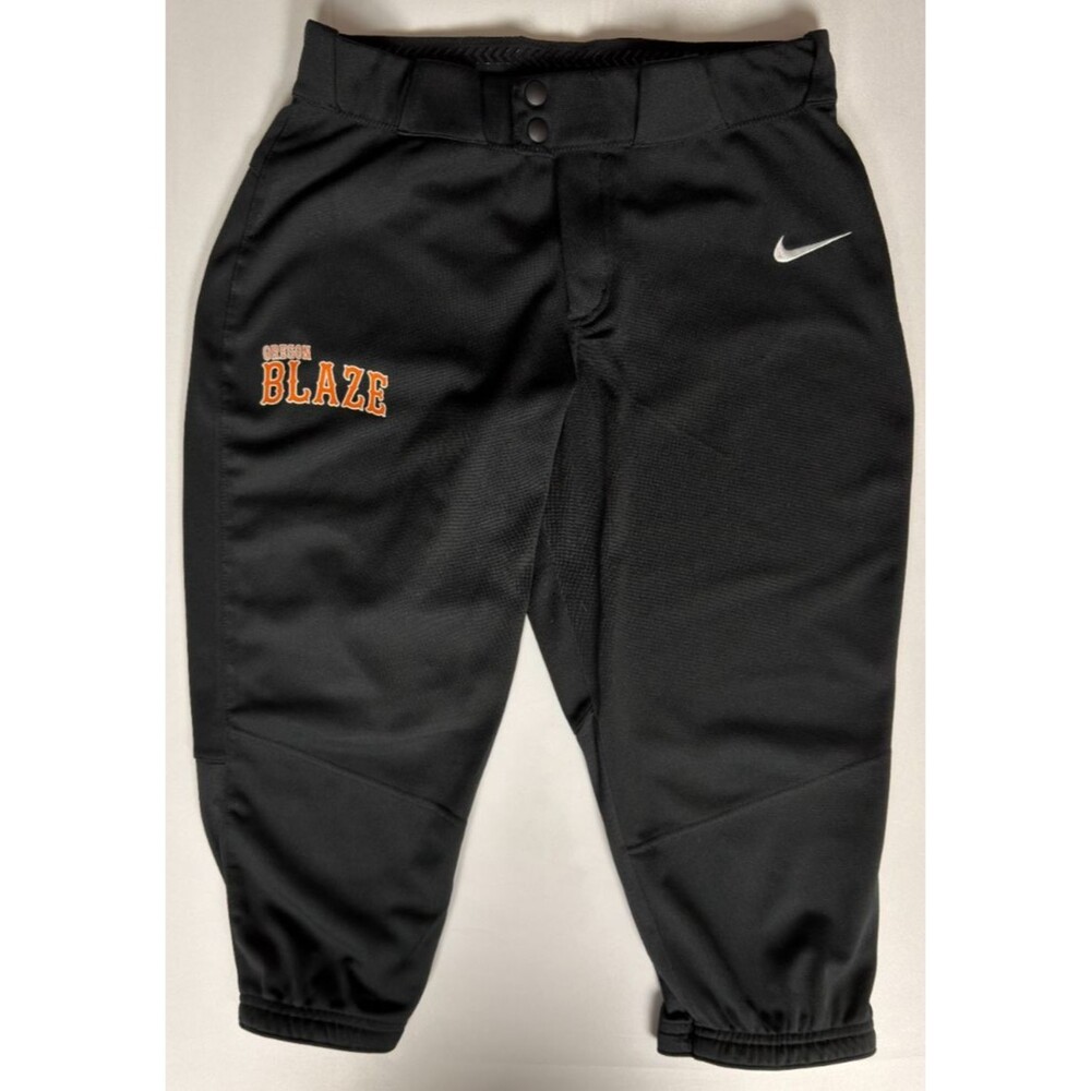 Nike Vapor Select Softball Pants Womens M Black Knicker AV6718-010 Oregon Blaze